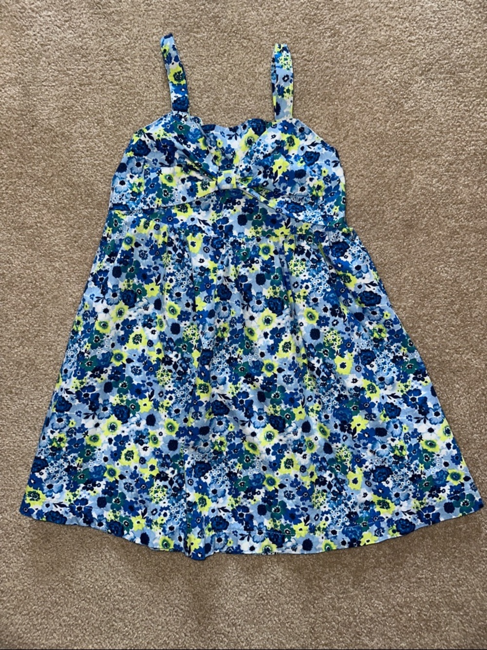 btween Blue Floral Bow-Front Sundress